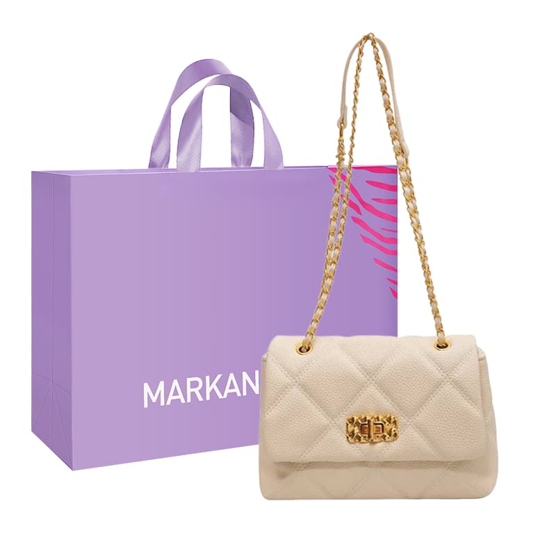 MARKANGARO PU Маленькая квадратная сумка Обычная женская, черный/бежевый