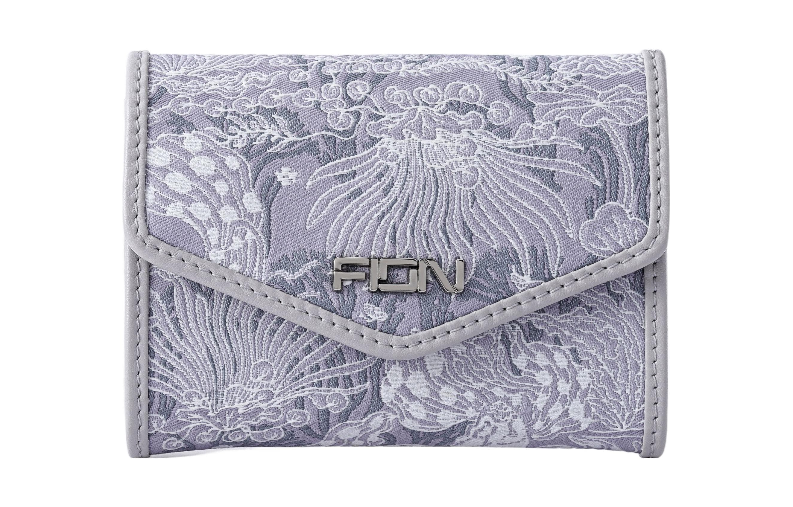 Женский кошелек FION из ткани с телячьей кожей, розовый