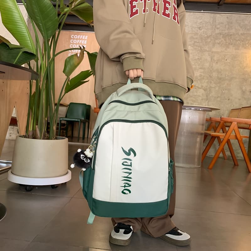 Рюкзак Deli Bear из нейлона унисекс, черный/фиолетовый/красный/оранжевый/зеленый