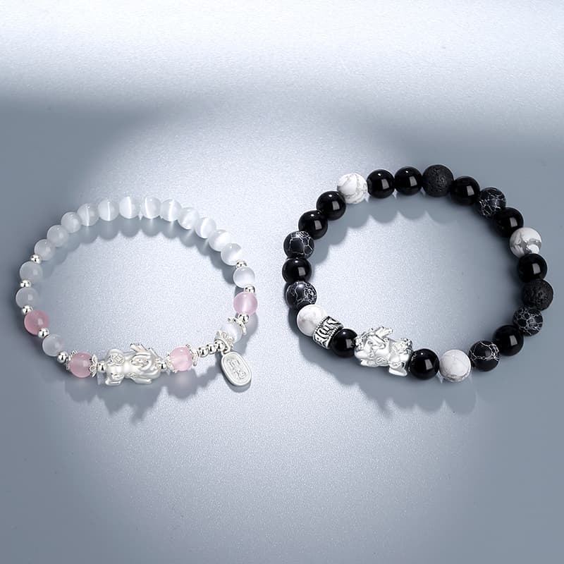 YINCHIE Обсидиановые браслеты унисекс