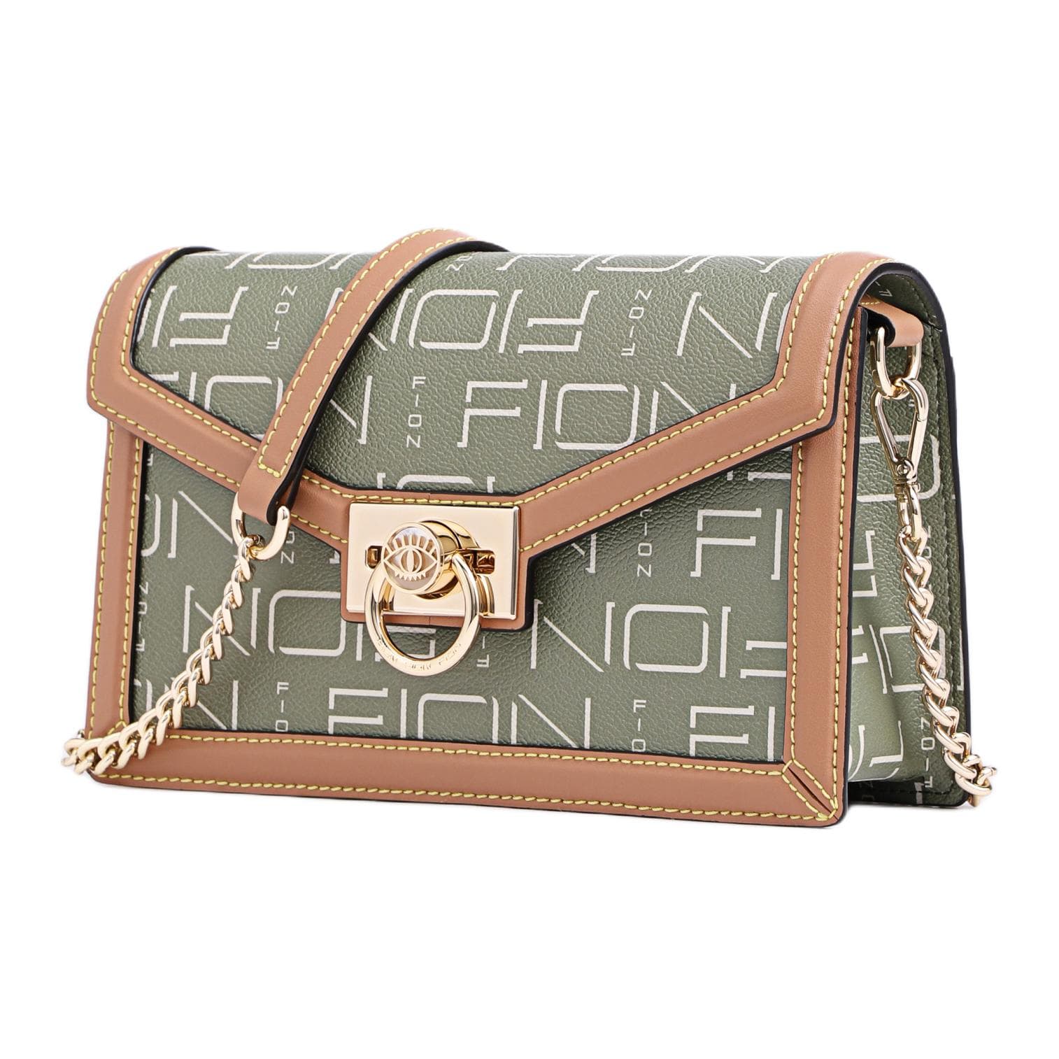 FION Сумка-конверт из искусственной кожи, женская сумка через плечо среднего размера, разноцветная