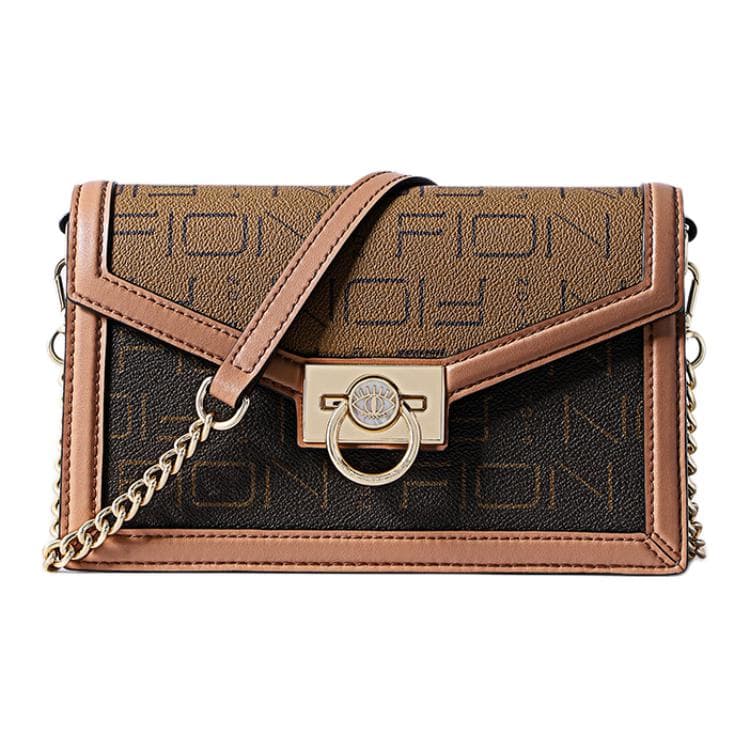 FION Artificial Leather Envelope Bag, Shoulder Bag Medium Size Women's Multicolor