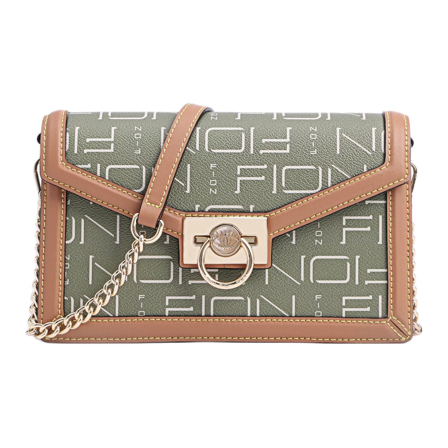 FION Сумка-конверт из искусственной кожи, женская сумка через плечо среднего размера, разноцветная