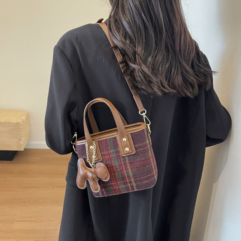 JANE KLAIN Сумки на одно плечо из ткани с синтетической кожей Женские кофейно/зеленые