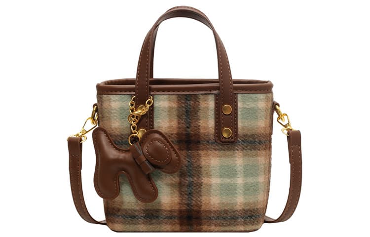 JANE KLAIN Сумки на одно плечо из ткани с синтетической кожей Женские кофейно/зеленые