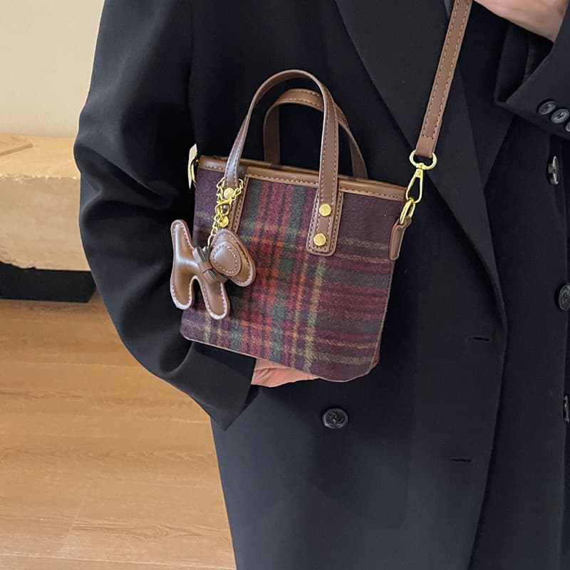 JANE KLAIN Сумки на одно плечо из ткани с синтетической кожей Женские кофейно/зеленые