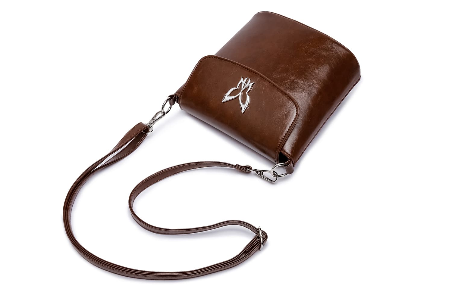 NOMK Сумка через плечо из искусственного меха, сумка через плечо женская, темно-коричневая