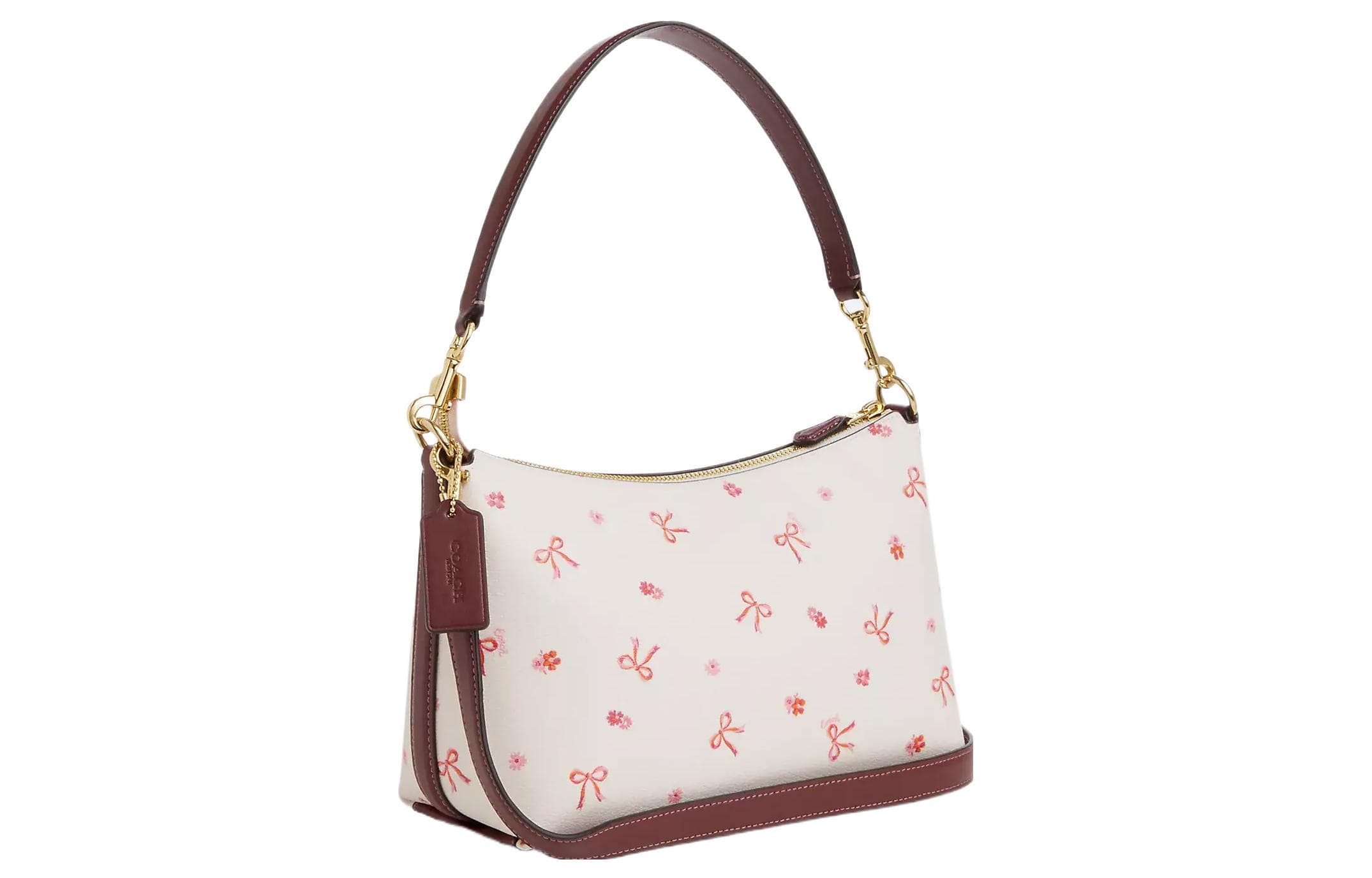 COACH Clara Кожаная сумка через плечо Сумки через плечо Женские сумки среднего размера Белые