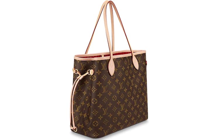LOUIS VUITTON Neverfull MM Monogram Сумка-тоут Женская Коричневый/Вишневый