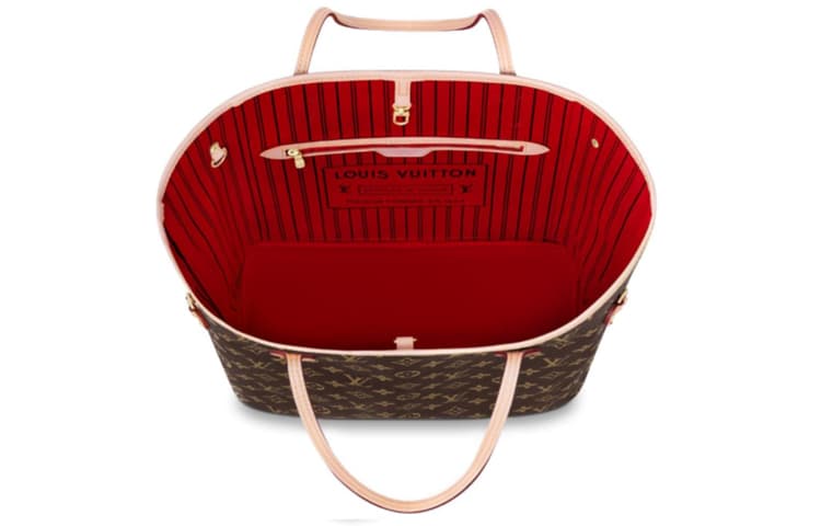 LOUIS VUITTON Neverfull MM Monogram Сумка-тоут Женская Коричневый/Вишневый