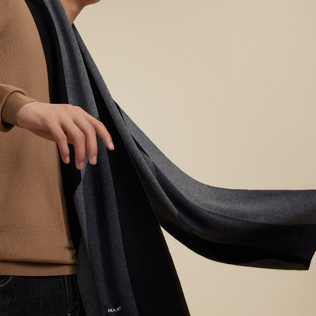 HLA содержит шерстяные вязаные шарфы унисекс