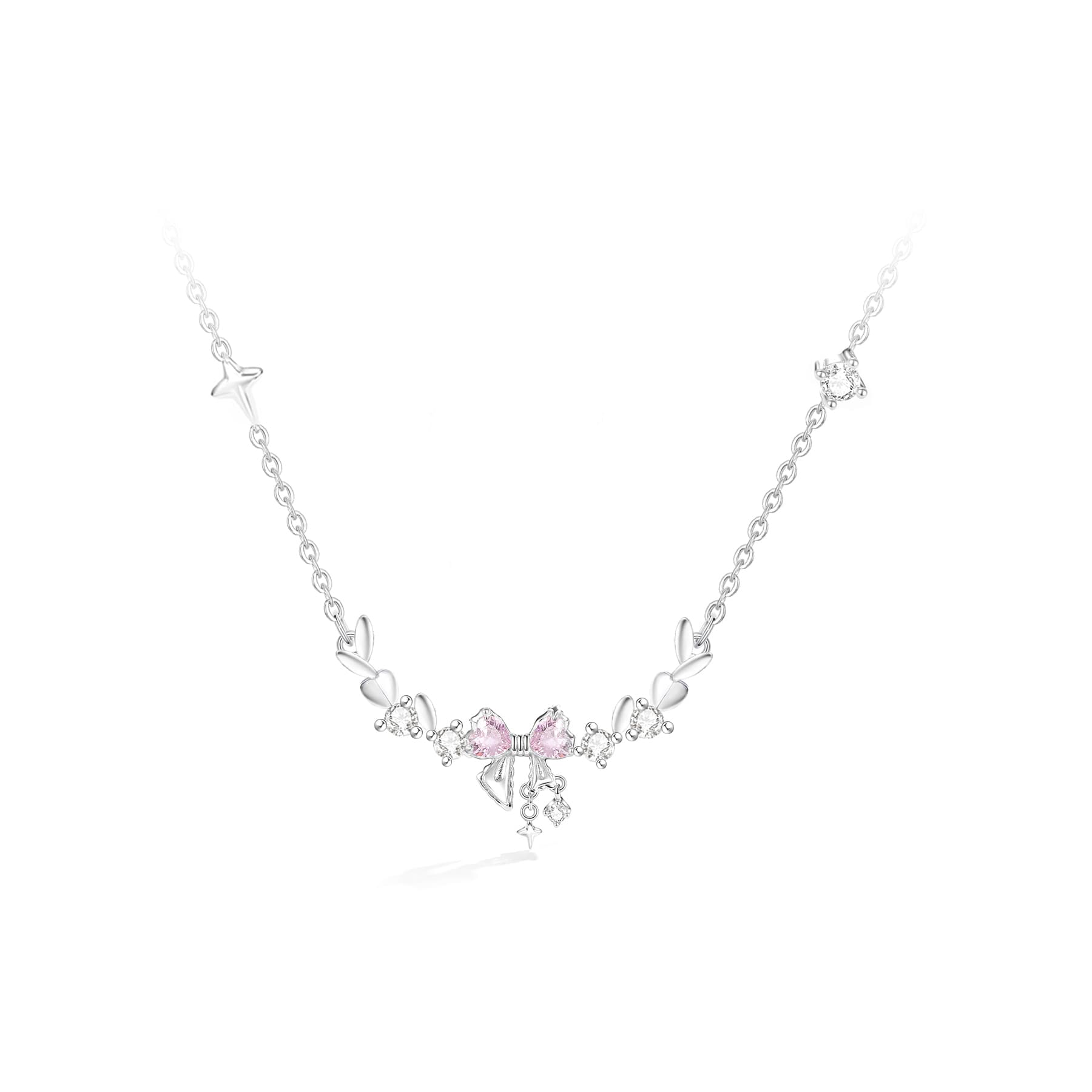 Женские изящные серебряные ожерелья Love Link 999 пробы