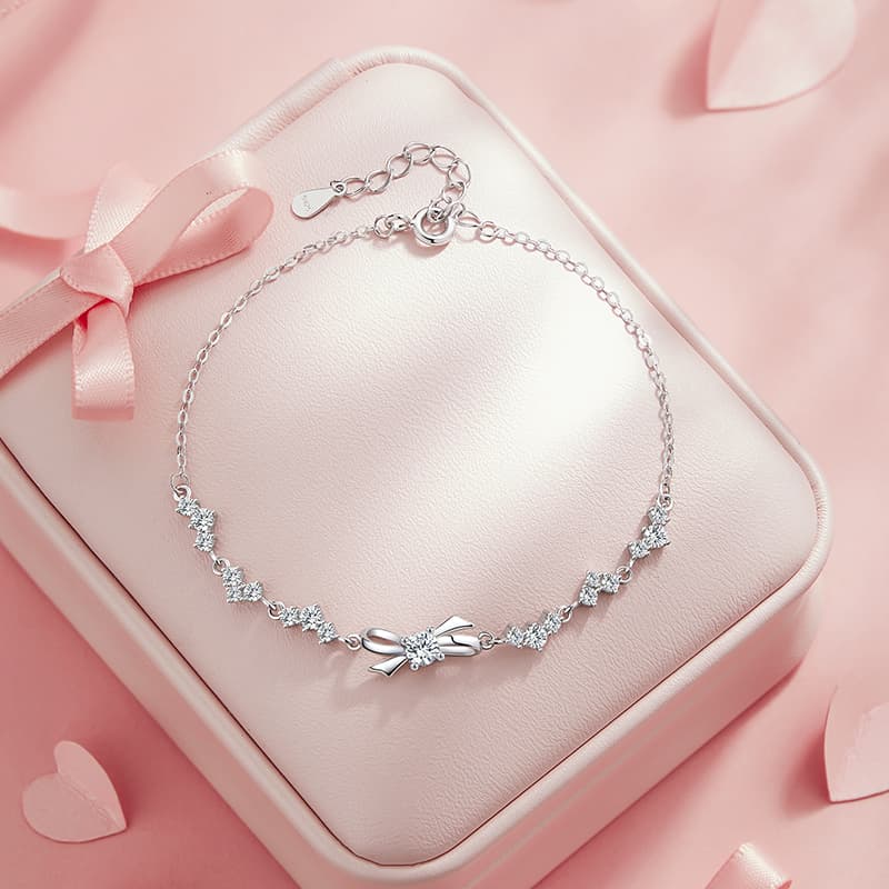 ZSY Серебро 925 999 Тонкий серебряный браслет Женская коробка