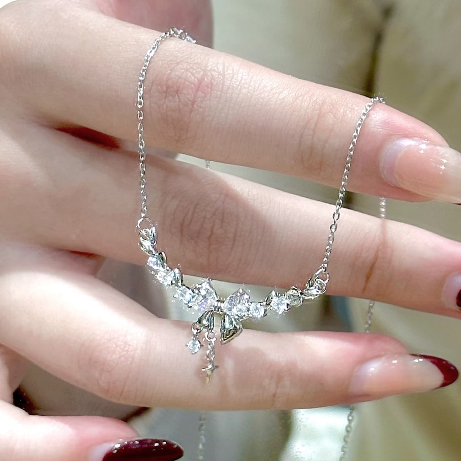 Женские изящные серебряные ожерелья OSSINMI S999