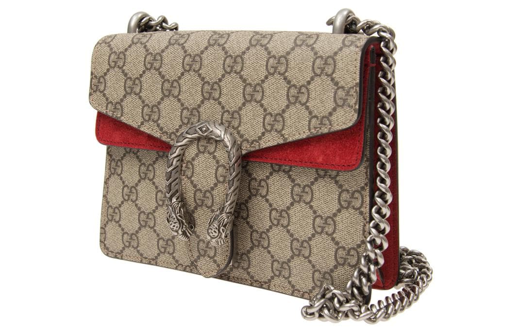 Женская парусиновая сумка GUCCI Dionysus с замшевой цепочкой, сумка через плечо, сумка через плечо