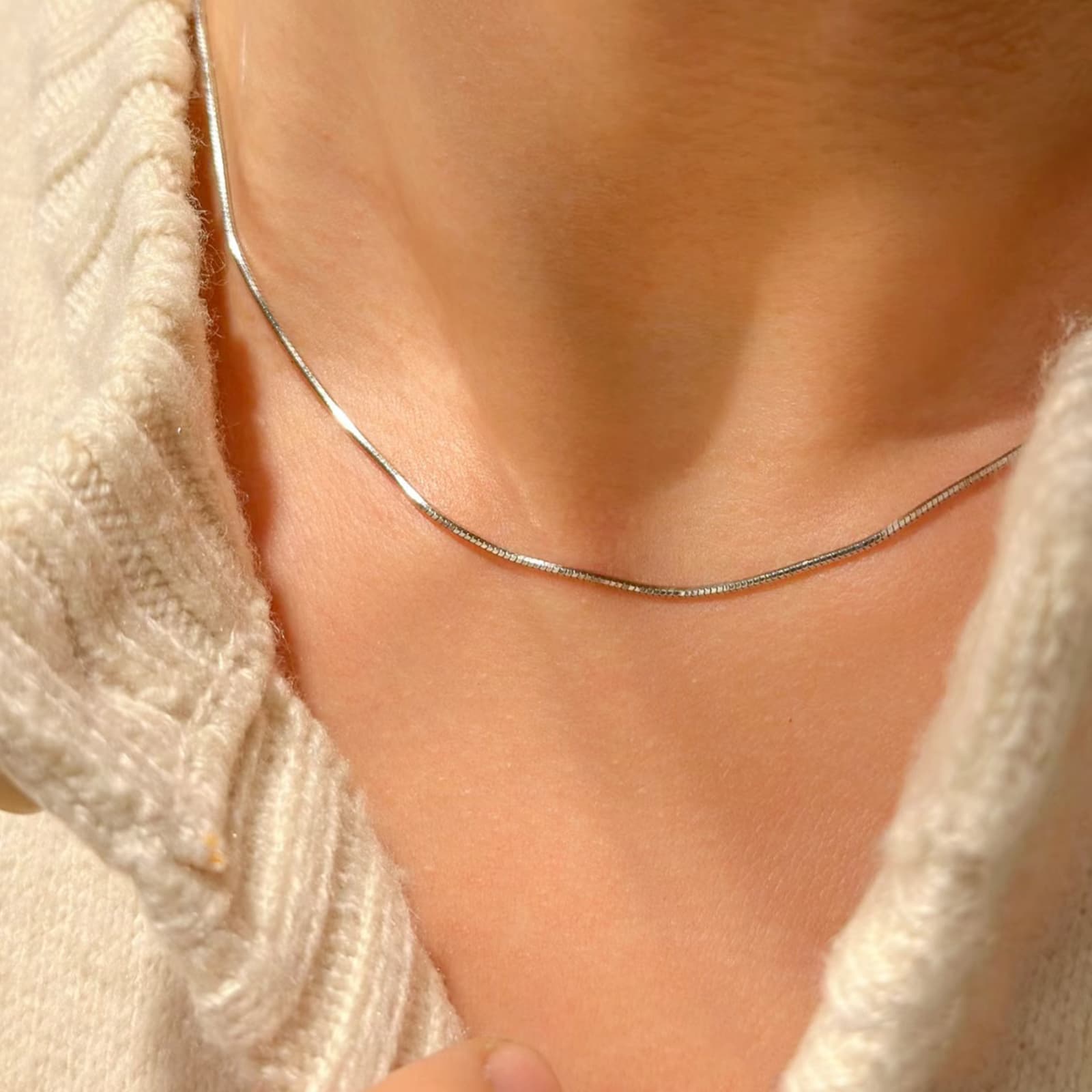 Ожерелья из стерлингового серебра TEEX, серебро унисекс