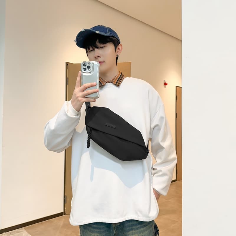 Нейлоновая сумка-слинг Deli Bear, обычный унисекс, черный/желтый/зеленый/белый/красный