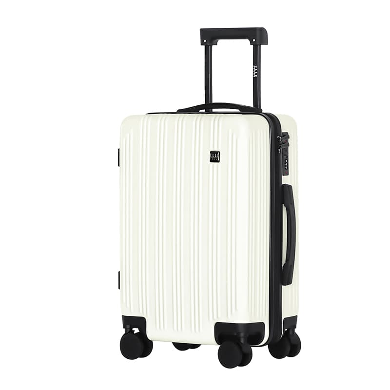 ELLE HOMME ABS Suitcase Travel Bag Luggage 20 Inch, 24 Inch Unisex Ivory / Classical Grey