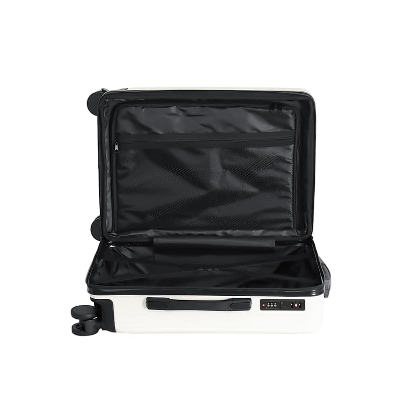 ELLE HOMME ABS Чемодан Дорожная сумка Чемодан 20 дюймов, 24 дюйма Универсальные Цвет слоновой кости / Классический серый