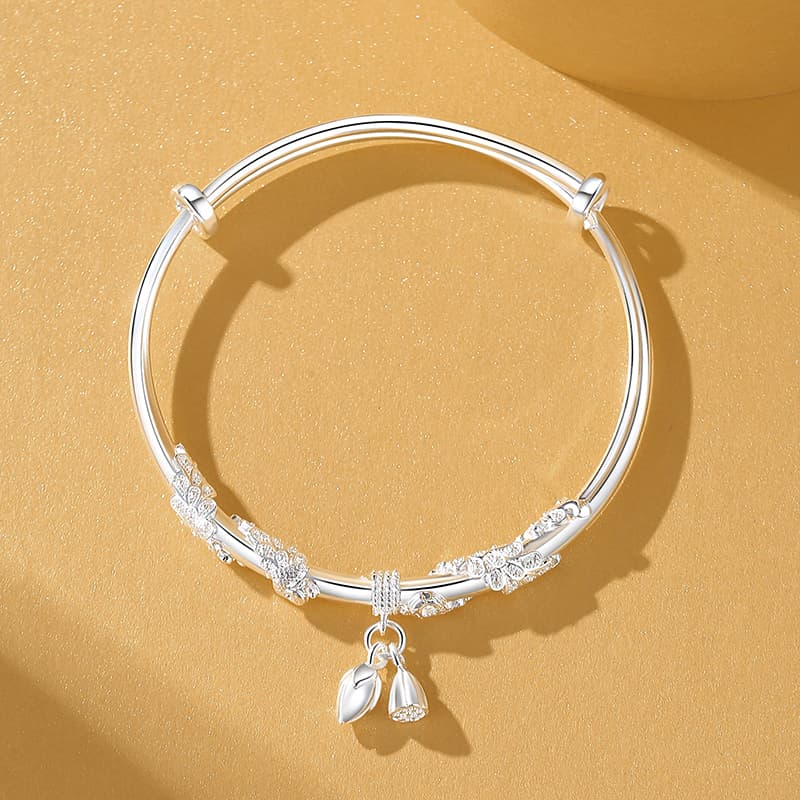 Женские изящные серебряные браслеты YINCHIE S999