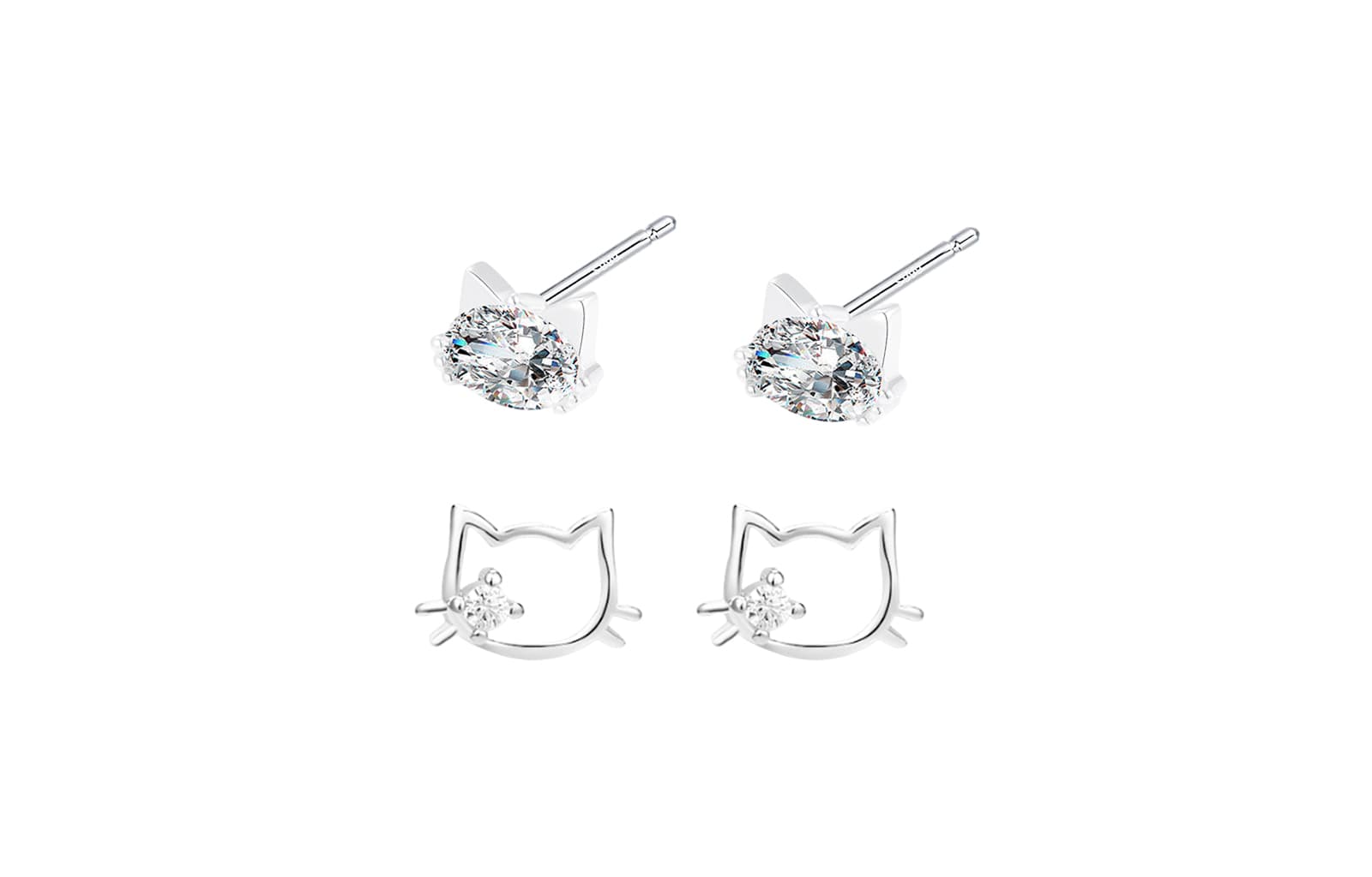 Женские серьги-гвоздики MISS TooYA из стерлингового серебра