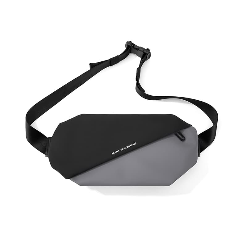 FAIRWHALE Сумка через плечо из искусственной кожи, сумка через плечо, средняя мужская серо-черная