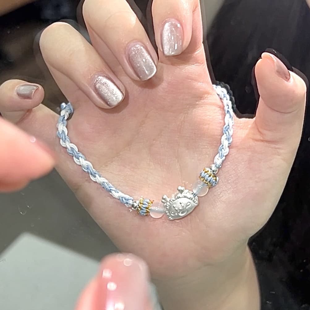 Тонкие серебряные браслеты унисекс Teddy Bear Collection S999