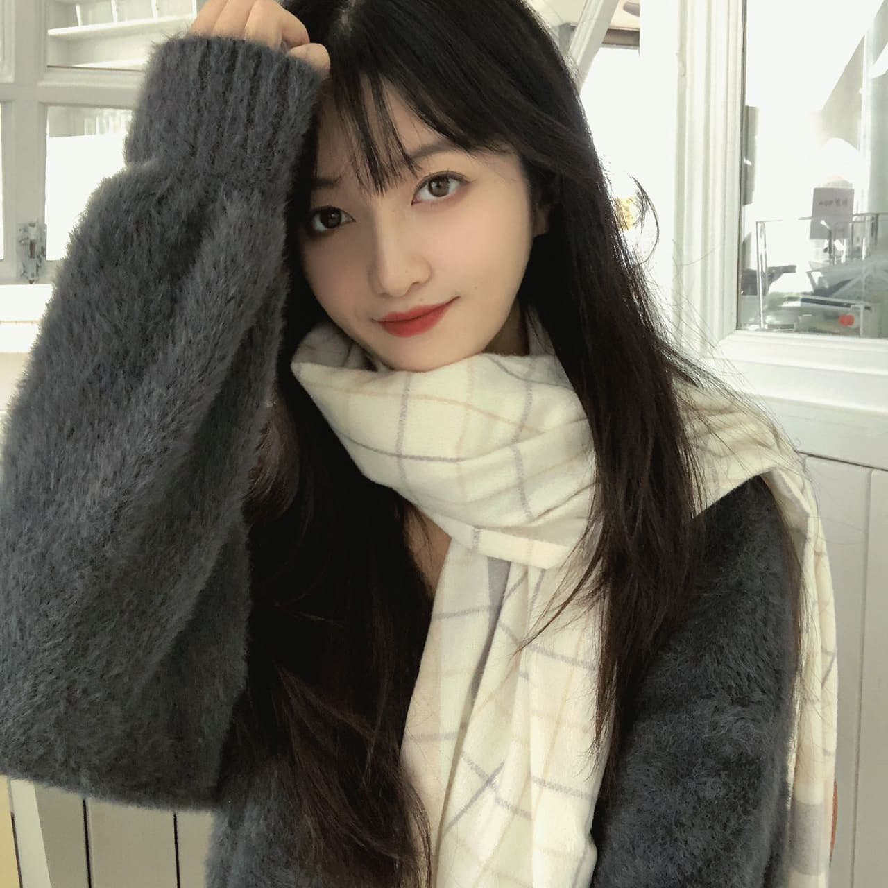 Вязаные шарфы PEAK из искусственного кашемира унисекс, экрю, черный