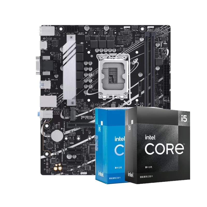 ASUS Intel PRIME B760M K Motherboard Compatible With Intel 13/14th Gen I5 CPU Motherboard Kit