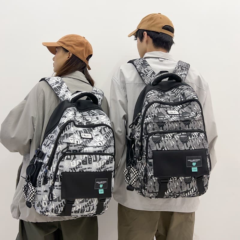 KAKAXI Нейлоновый рюкзак Сумка для ноутбука Обычный Унисекс Черный/Голубой/Темно-синий/Белый