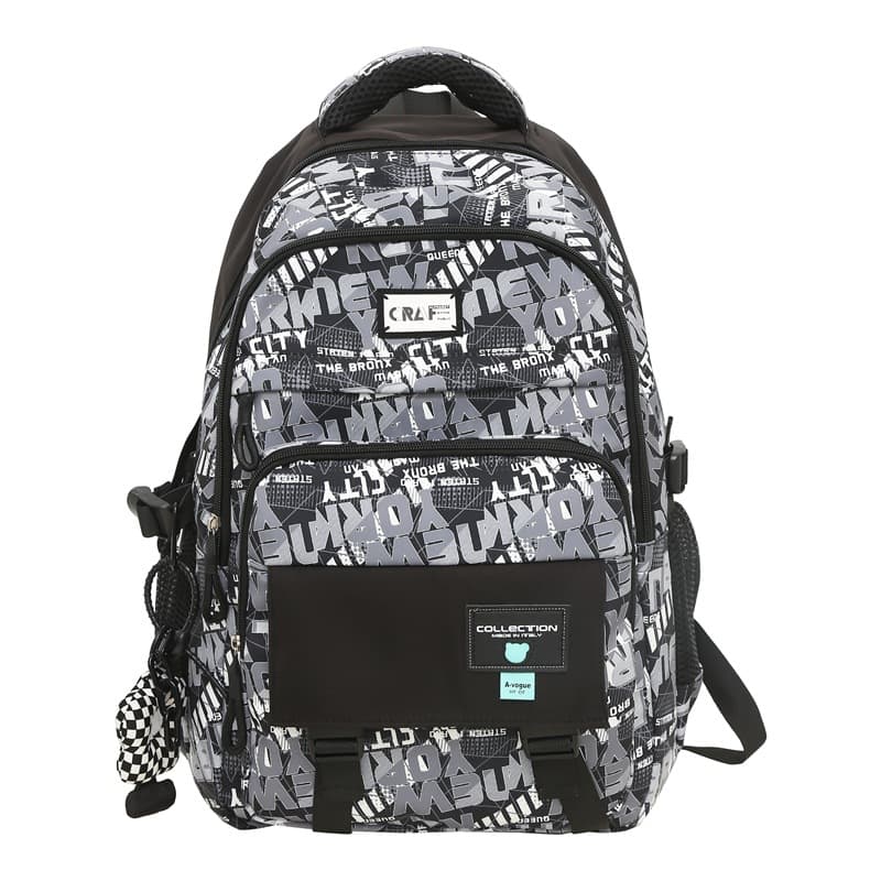 KAKAXI Nylon Backpack Laptop Bag Regular Unisex Black/Light Blue/Dark Blue/White