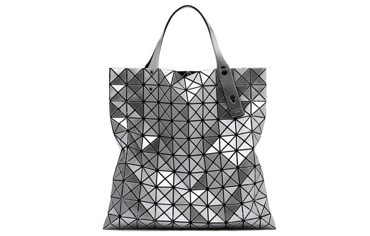 ISSEY MIYAKE Prism Polyester Tote Bag, Shoulder Bag, Handbag Tubas Unisex Silver