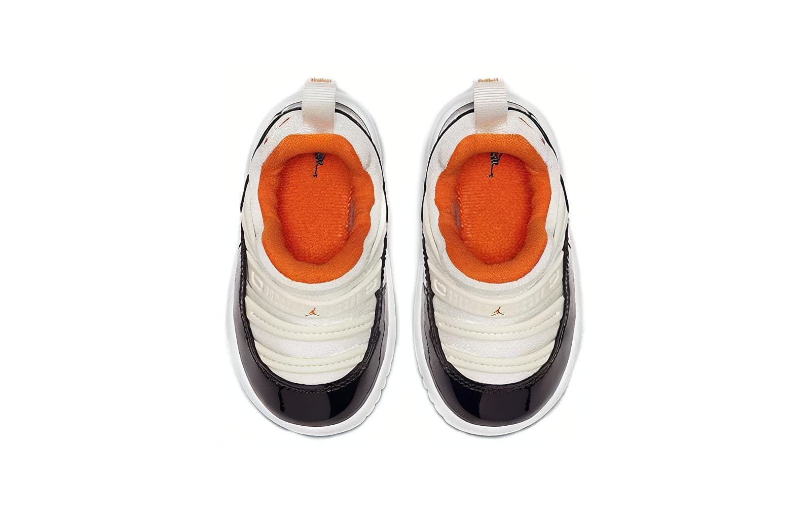 Jordan Air Jordan 11 Retro Little Fle Низкие кроссовки для малышей Черный Белый Оранжевый Для младенцев и малышей