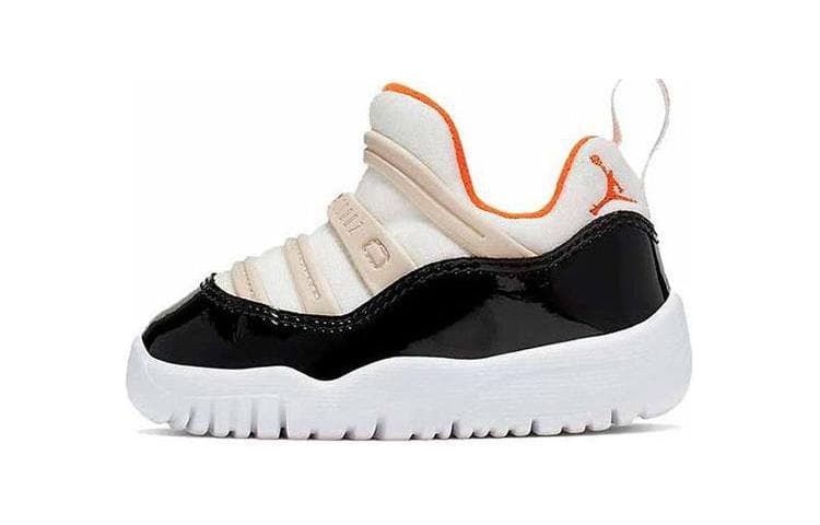 Jordan Air Jordan 11 Retro Little Fle Low Top Toddler Shoes Black White Orange Infant And Toddler