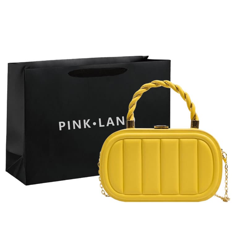 PINK·LAND Портативная сумка через плечо из искусственной кожи, обычная женская, черная/белая