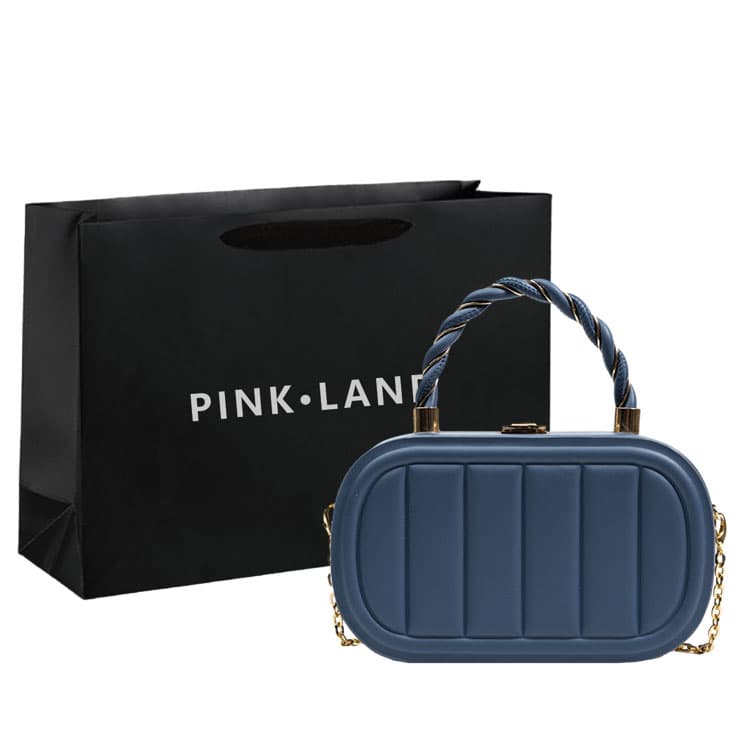 PINK·LAND Портативная сумка через плечо из искусственной кожи, обычная женская, черная/белая