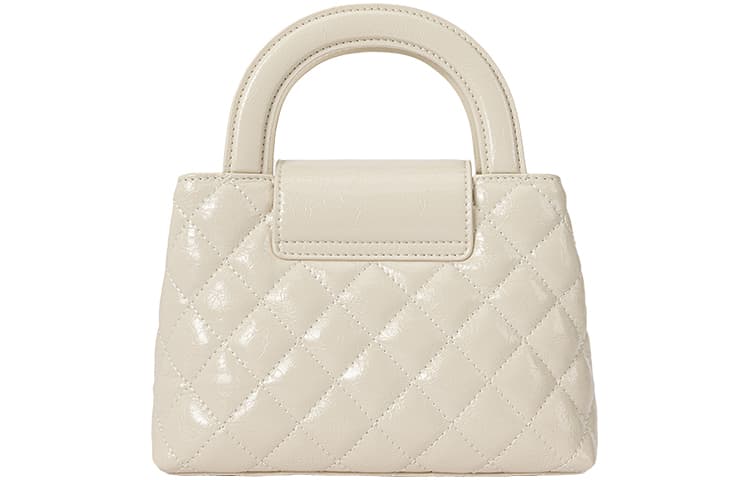 VANESSA HOGAN Женская сумка через плечо Helios Series из коровьей кожи с ромбовидной сеткой, экрю/черный