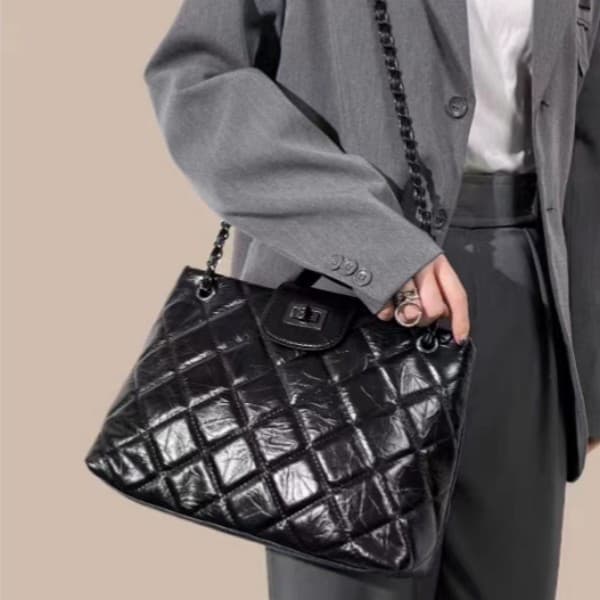 PINK·LAND Женская сумка через плечо из искусственной кожи, черная/белая