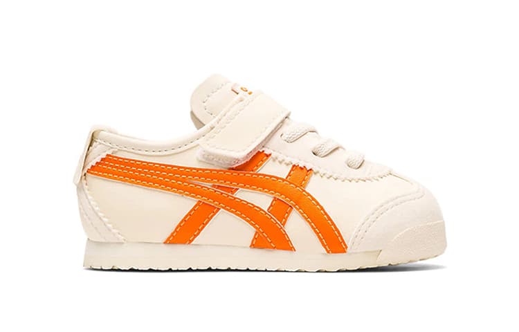 Onitsuka Tiger MEXICO 66 Нескользящая спортивная повседневная обувь с низким берцем Оранжево-белая обувь для младенцев и малышей