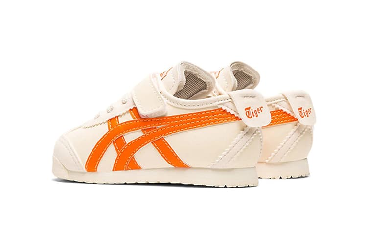 Onitsuka Tiger MEXICO 66 Нескользящая спортивная повседневная обувь с низким берцем Оранжево-белая обувь для младенцев и малышей