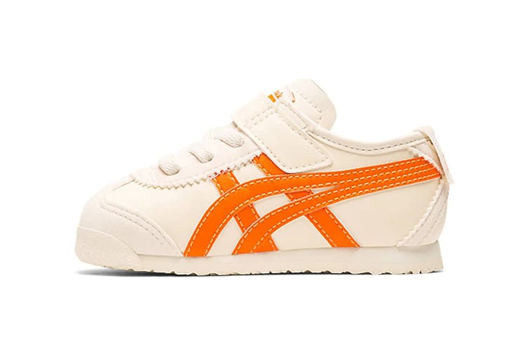 Onitsuka Tiger MEXICO 66 Slip Resistant Low Top Sports Casual Shoes Orange White Infant And Toddler