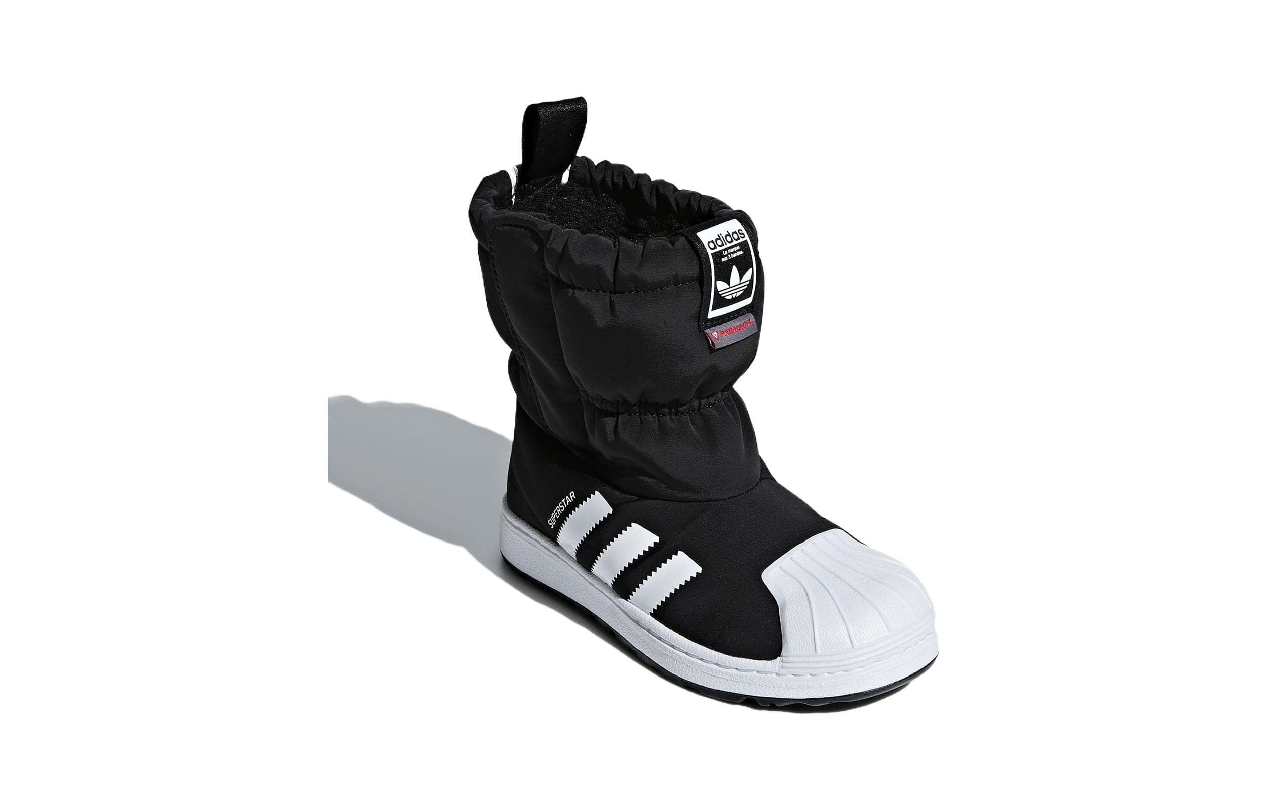 Детские сапоги до колена Adidas Originals Superstar Series, черные, белые, для детей от 3 до 7 лет