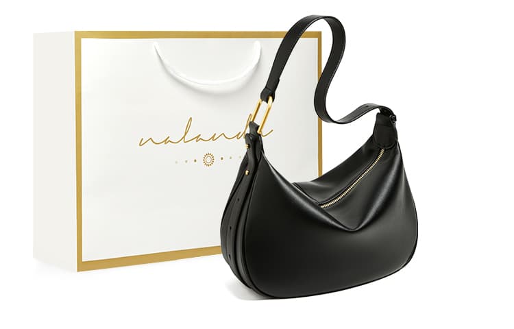 Сумка через плечо Narandu из коровьей кожи, большая женская сумка через плечо карамельно-коричневого цвета/полночно-черного цвета