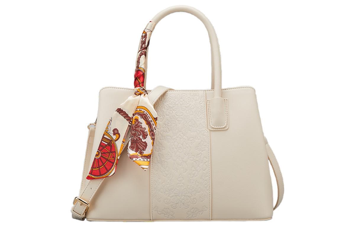 Женская сумка YEARCON из синтетической кожи цвета экрю/бордового/абрикоса