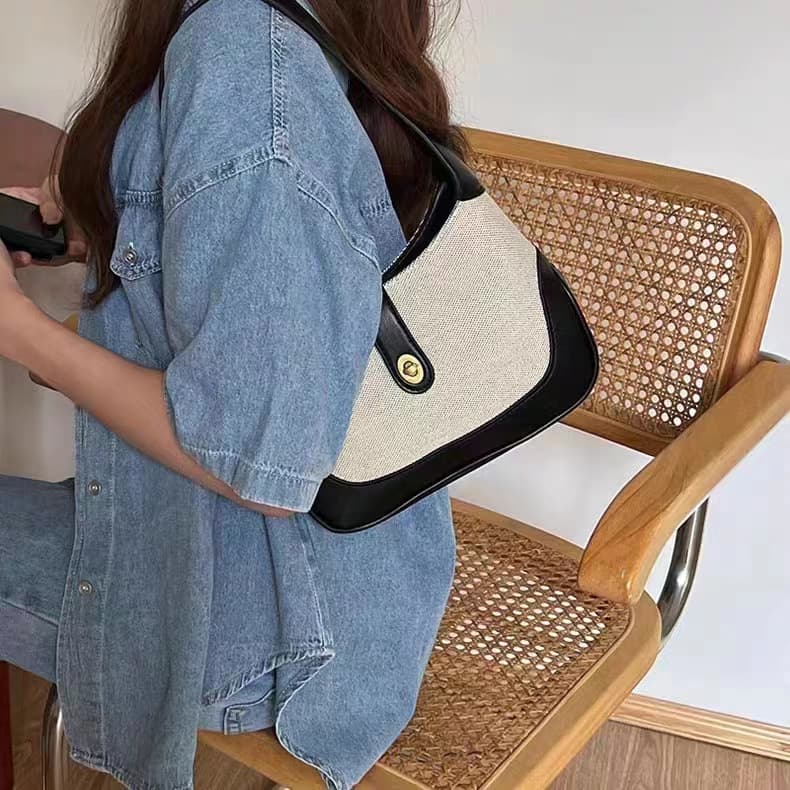 PINK·LAND Холщовая сумка, обычная женская сумка через плечо