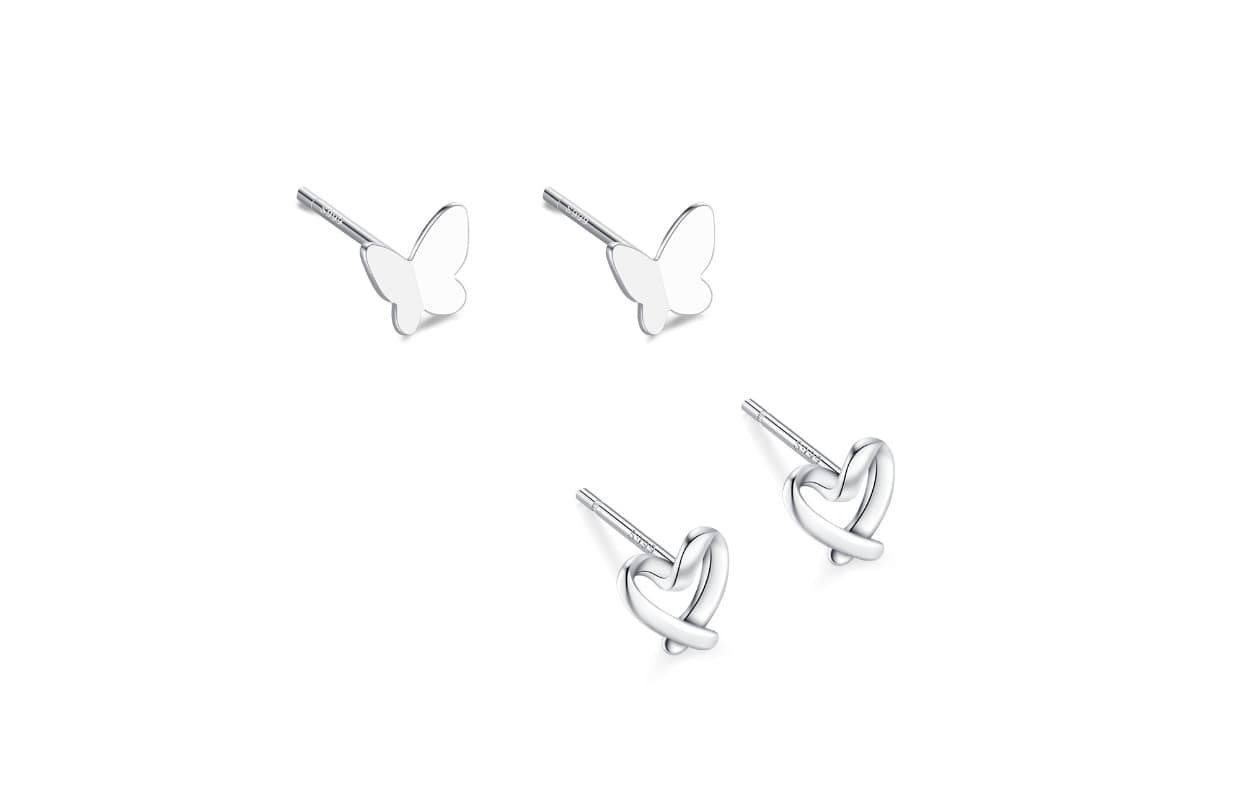 Женские серьги-гвоздики GIFU из стерлингового серебра