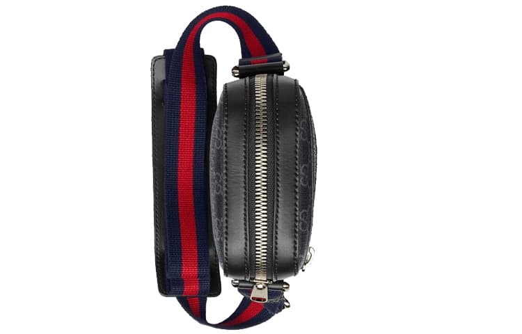 GUCCI Canvas с кожаной сумкой через плечо, сумка через плечо, мужская сумка через плечо, черный, серый цвет