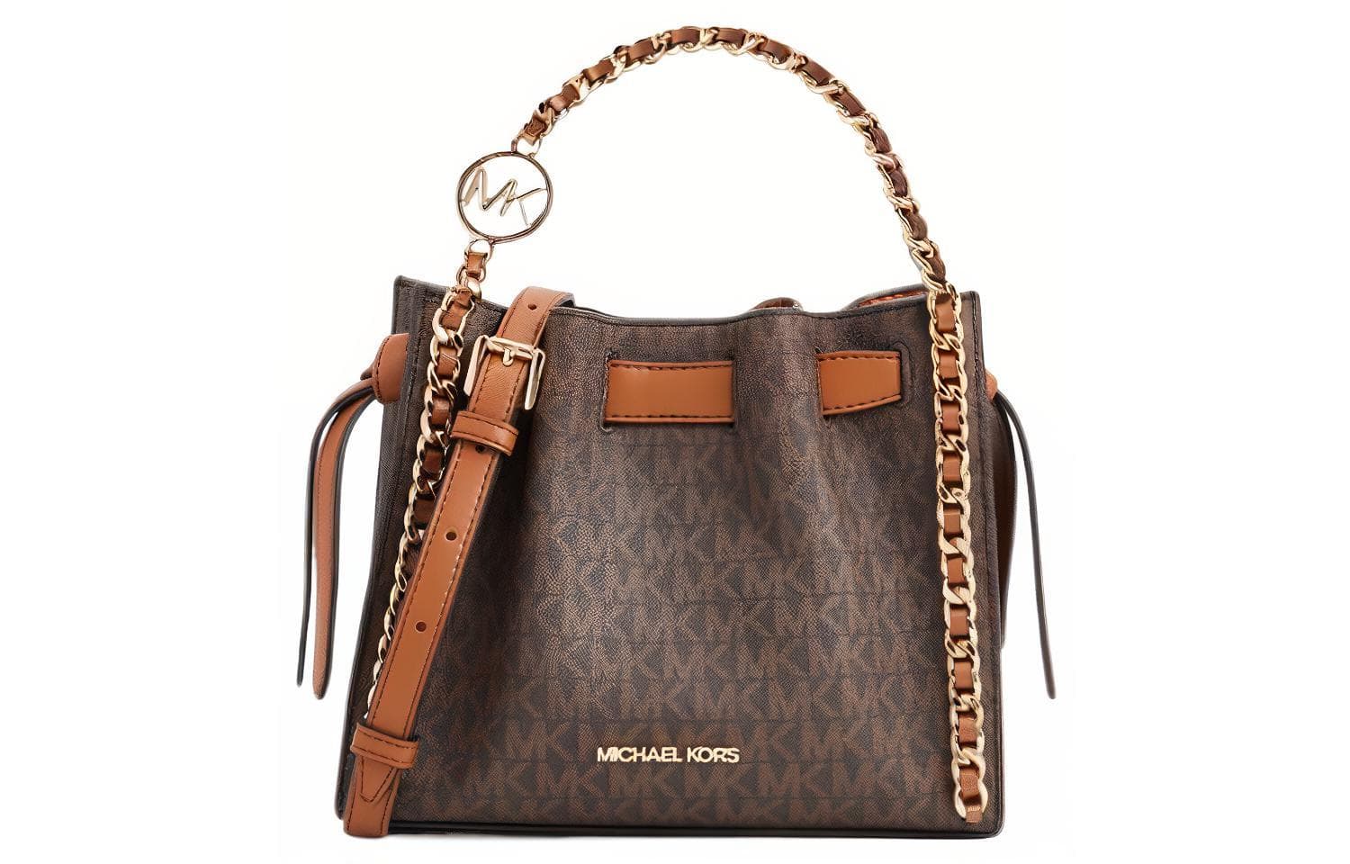 Mina Small Signature Logo Chain Crossbody Bag