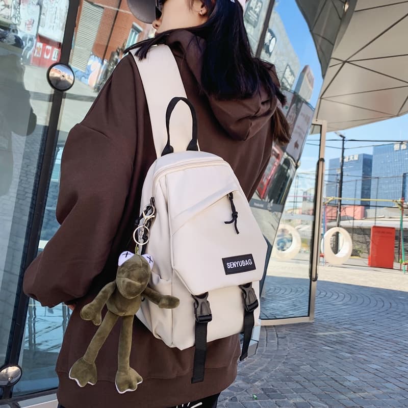 Нейлоновая сумка-слинг OUZIHUANG Обычный Унисекс Черный/Черный Белый Серый/Белый/Зеленый Белый Оранжевый/Синий Белый Розовый