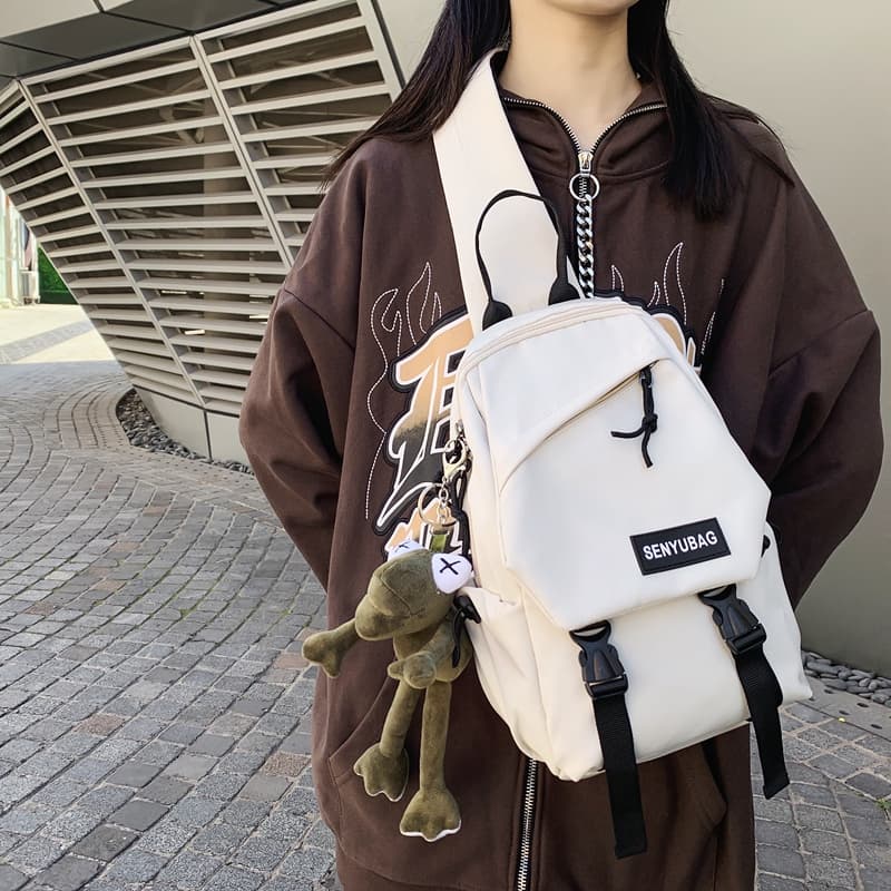 Нейлоновая сумка-слинг OUZIHUANG Обычный Унисекс Черный/Черный Белый Серый/Белый/Зеленый Белый Оранжевый/Синий Белый Розовый